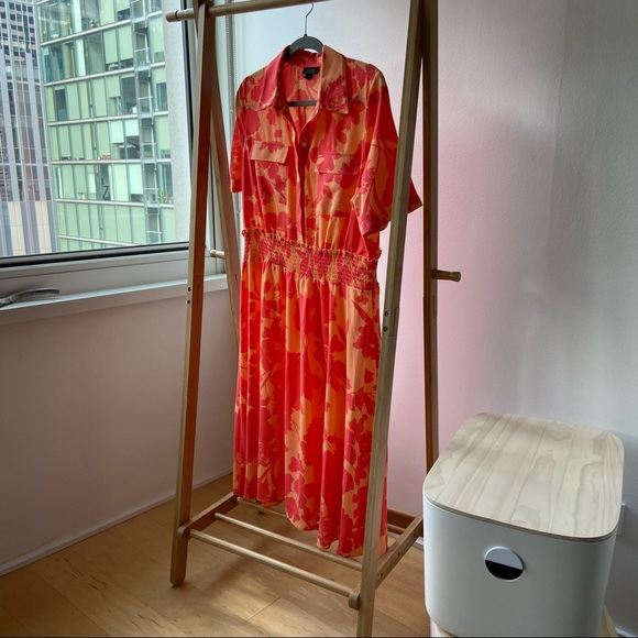 Halogen x Atlantic Pacific Orange Shirt Dress - Picture 10 of 11